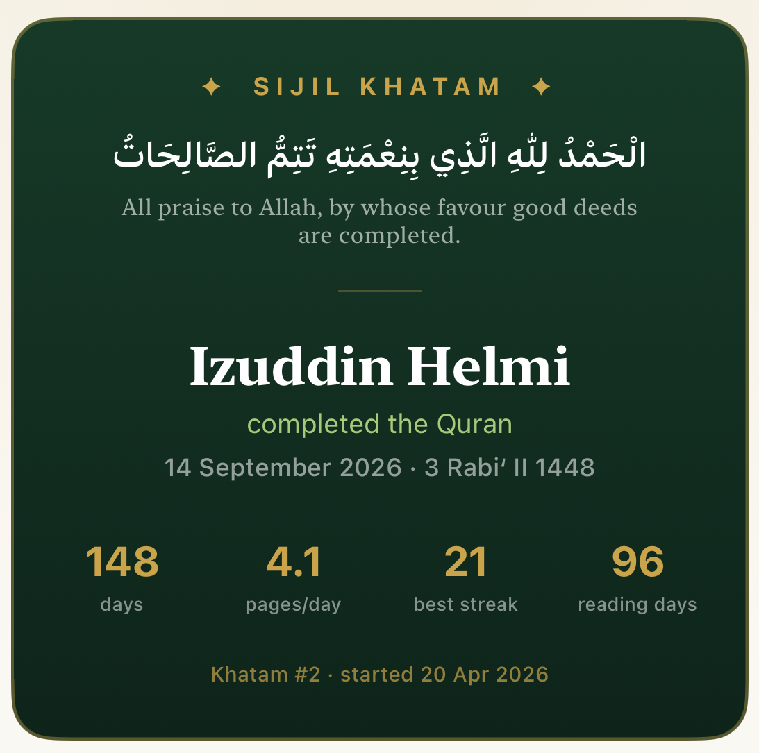 Sijil Khatam dalam Taubat.